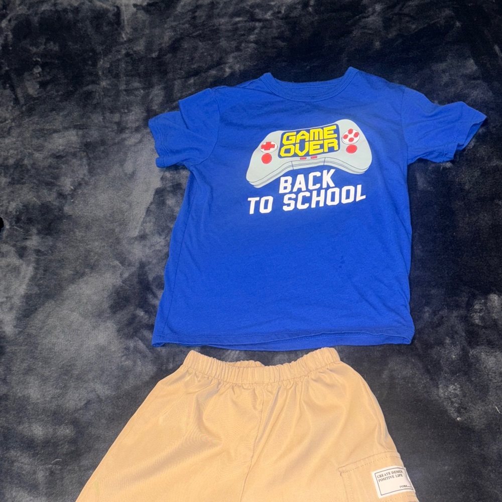 Blue 'Game Over' Kids Matching Set